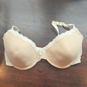 Gilligan & O'Malley Cream Lace Trim Bra